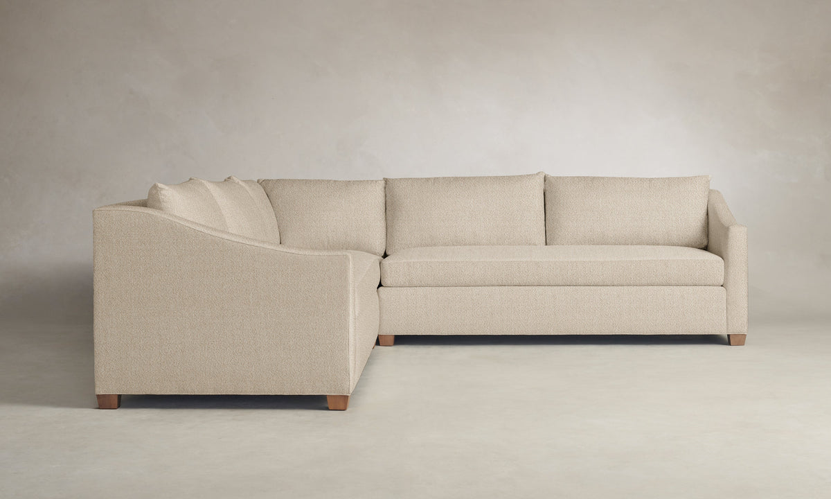 The Sullivan Sectional - Performance Textural Weave Savanna