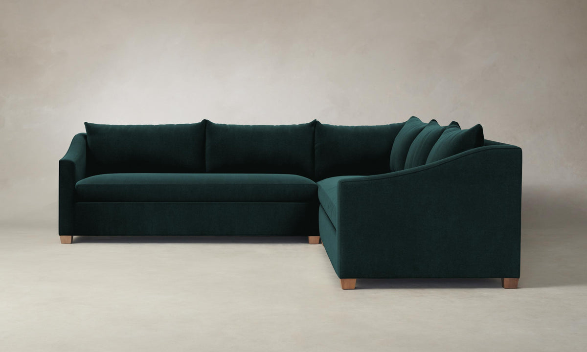 The Sullivan Sectional - Performance Velvet Emerald