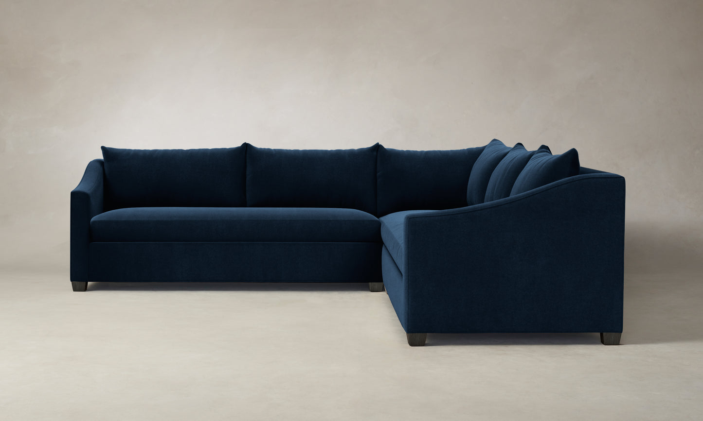 The Sullivan Sectional - Performance Velvet Sapphire