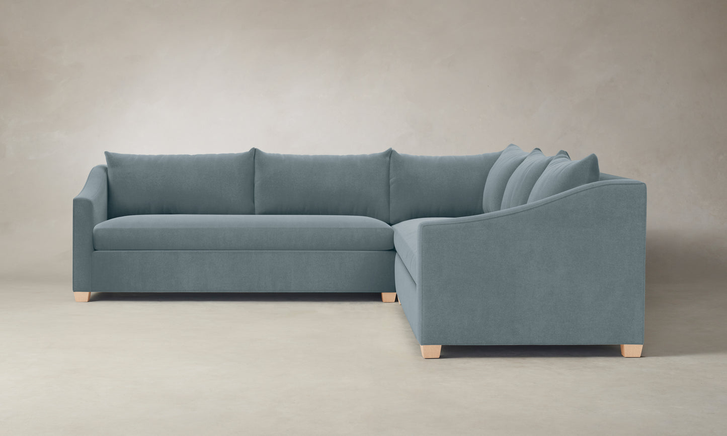 The Sullivan Sectional - Performance Velvet Sky