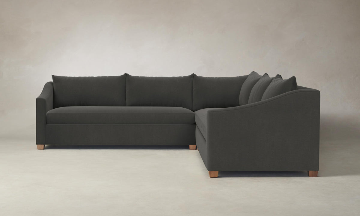 The Sullivan Sectional - Performance Velvet Slate