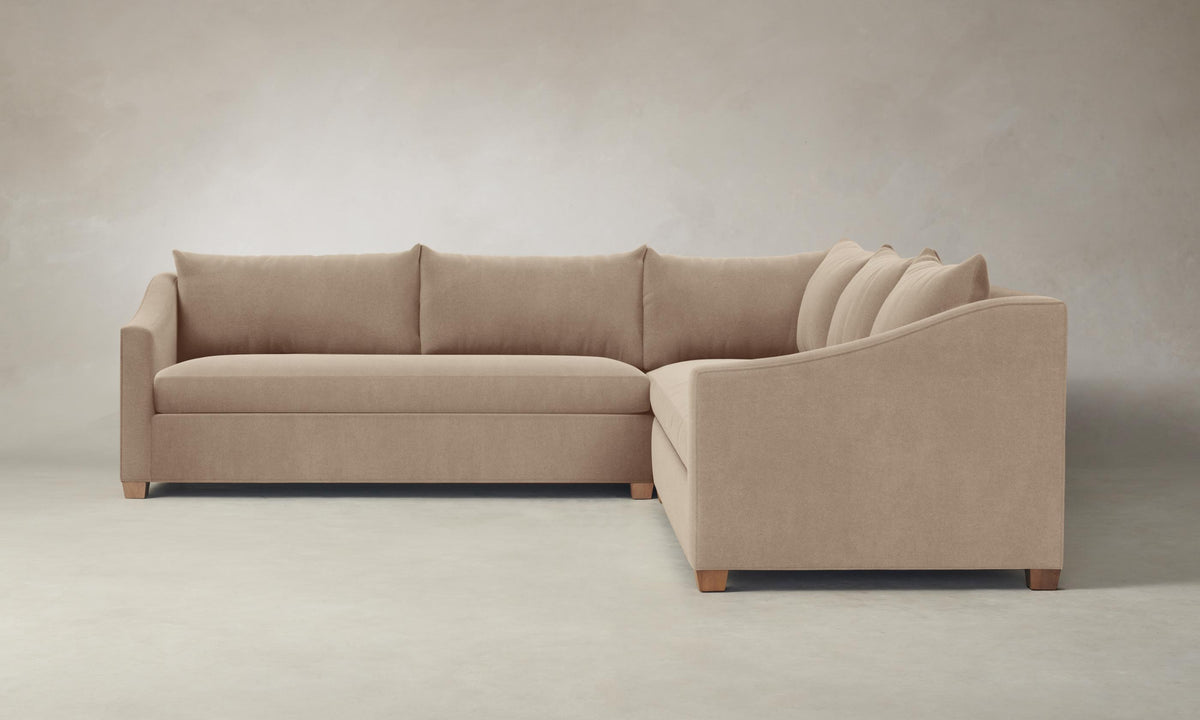 The Sullivan Sectional - Performance Velvet Taupe
