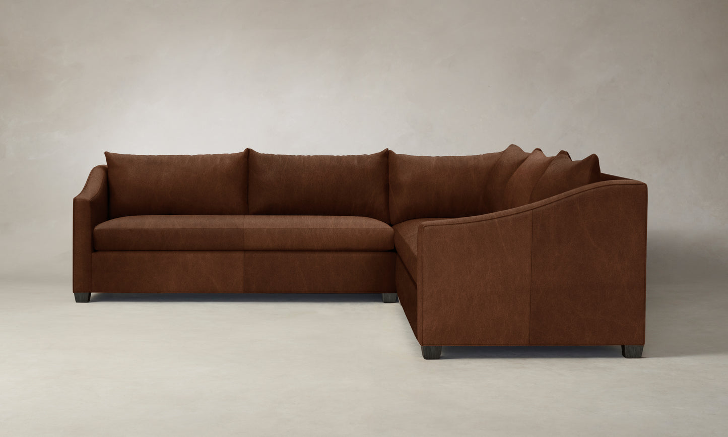 The Sullivan Sectional - Tuscan Leather Bourbon