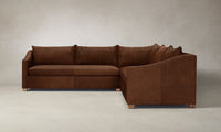 The Sullivan Sectional - Tuscan Leather Bourbon