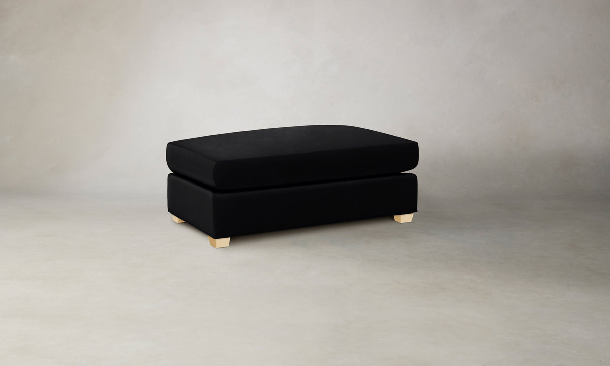 The Sullivan Ottoman - Costa Leather Jet