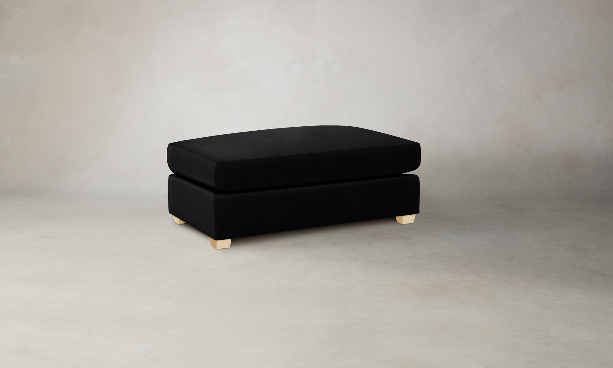The Sullivan Ottoman - Costa Leather Jet