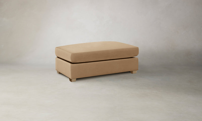 The Sullivan Ottoman - Costa Leather Ridge