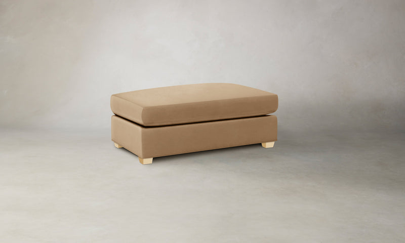 The Sullivan Ottoman - Costa Leather Ridge