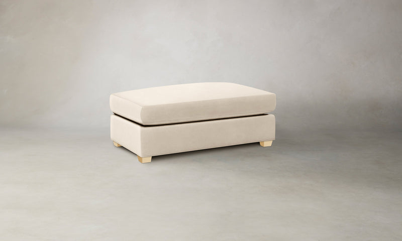 The Sullivan Ottoman - Costa Leather Sesame