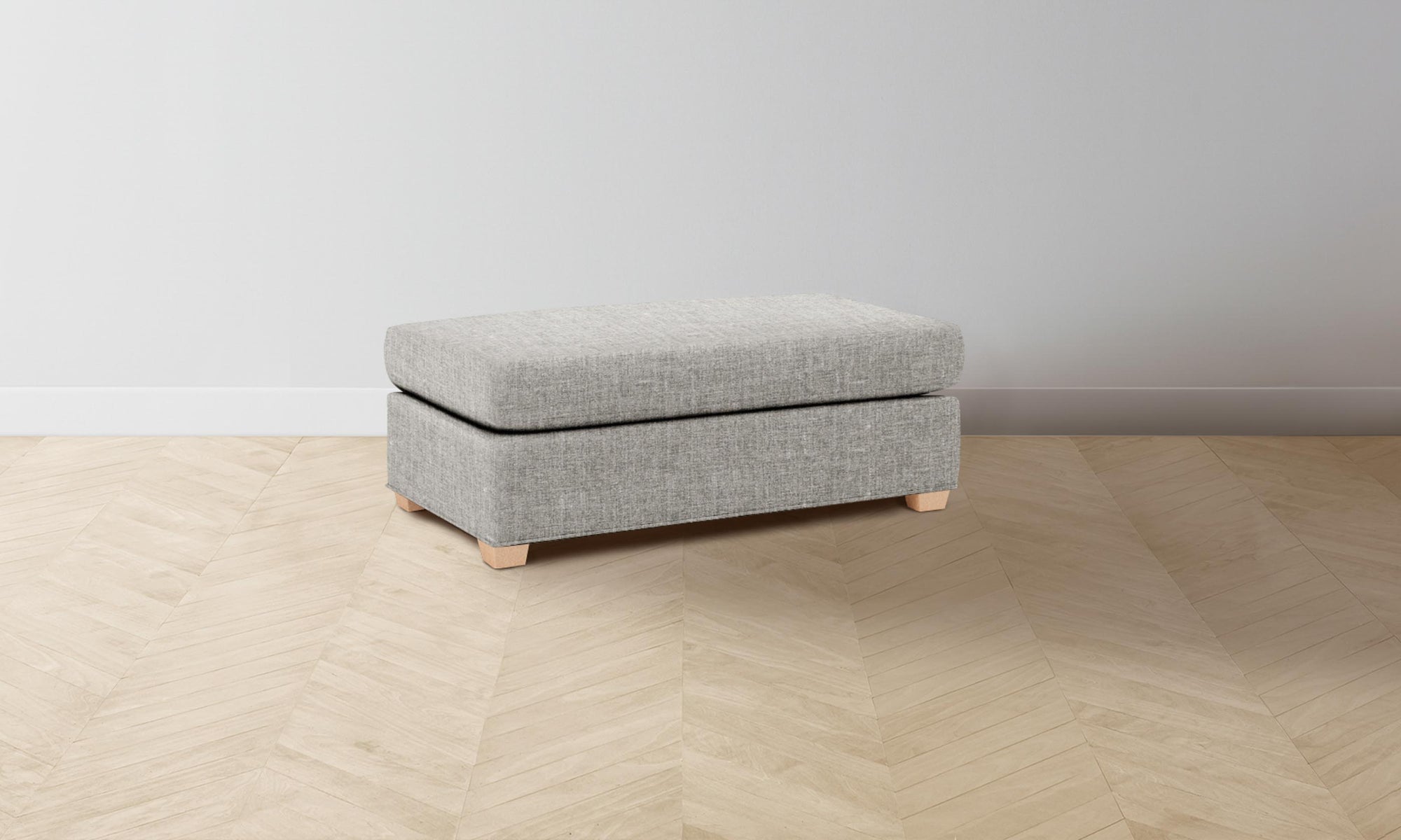 The Sullivan Ottoman - Heritage Belgian Linen Agate