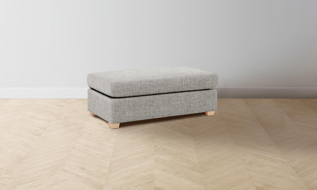 The Sullivan Ottoman - Heritage Belgian Linen Agate