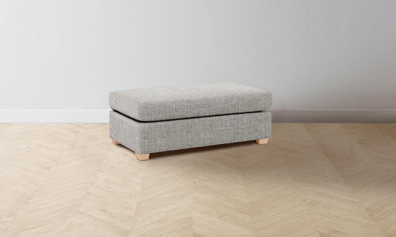 The Sullivan Ottoman - Heritage Belgian Linen Agate