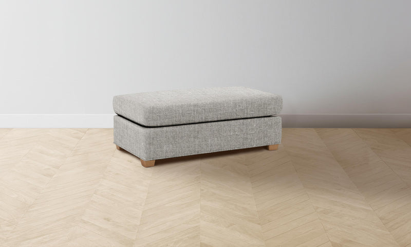 The Sullivan Ottoman - Heritage Belgian Linen Agate