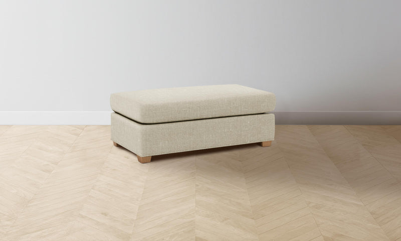 The Sullivan Ottoman - Heritage Belgian Linen Alder