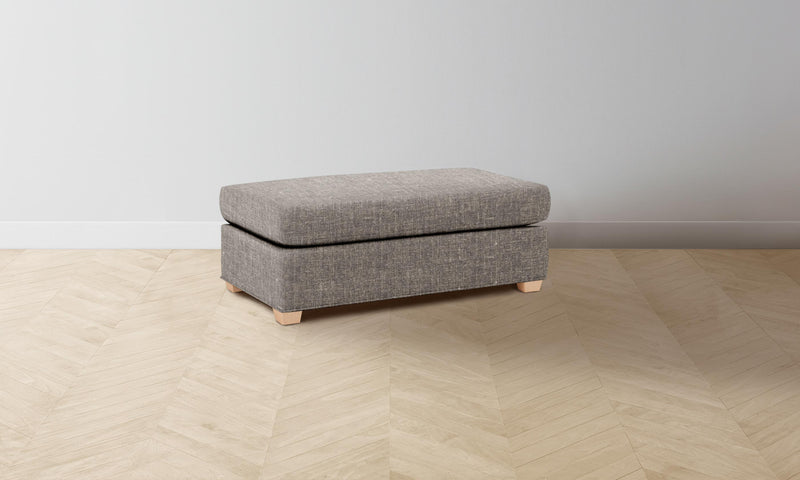 The Sullivan Ottoman - Heritage Belgian Linen Carob