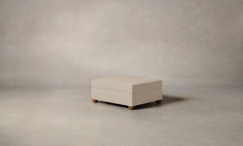 The Sullivan Ottoman - Heritage Belgian Linen Husk