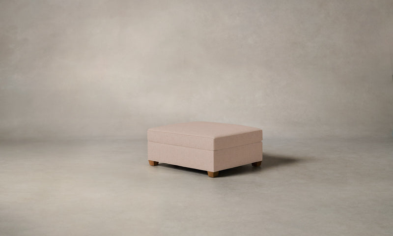 The Sullivan Ottoman - Heritage Belgian Linen Petal