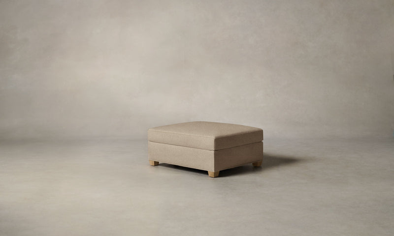 The Sullivan Ottoman - Italian Brushed Wool Fox