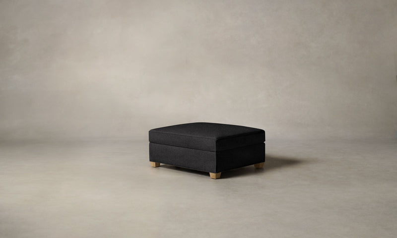 The Sullivan Ottoman - Italian Brushed Wool Pepper