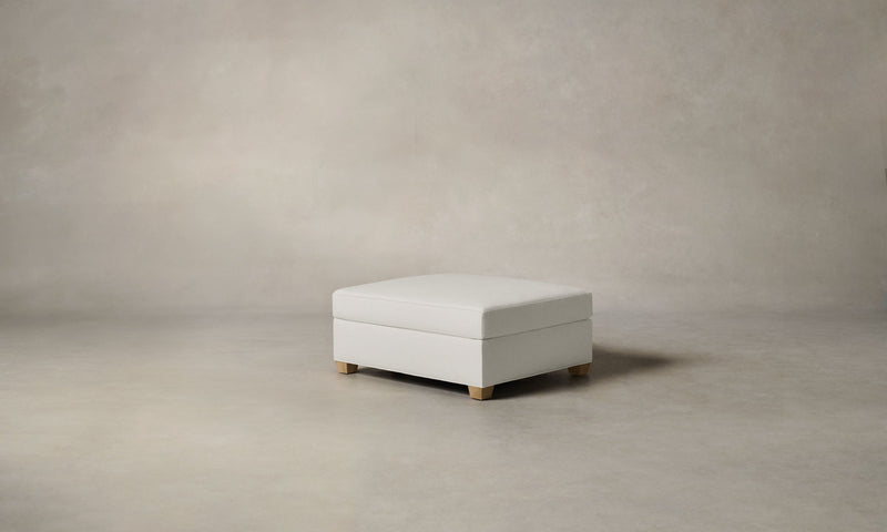 The Sullivan Ottoman - Italian Brushed Wool Vanilla