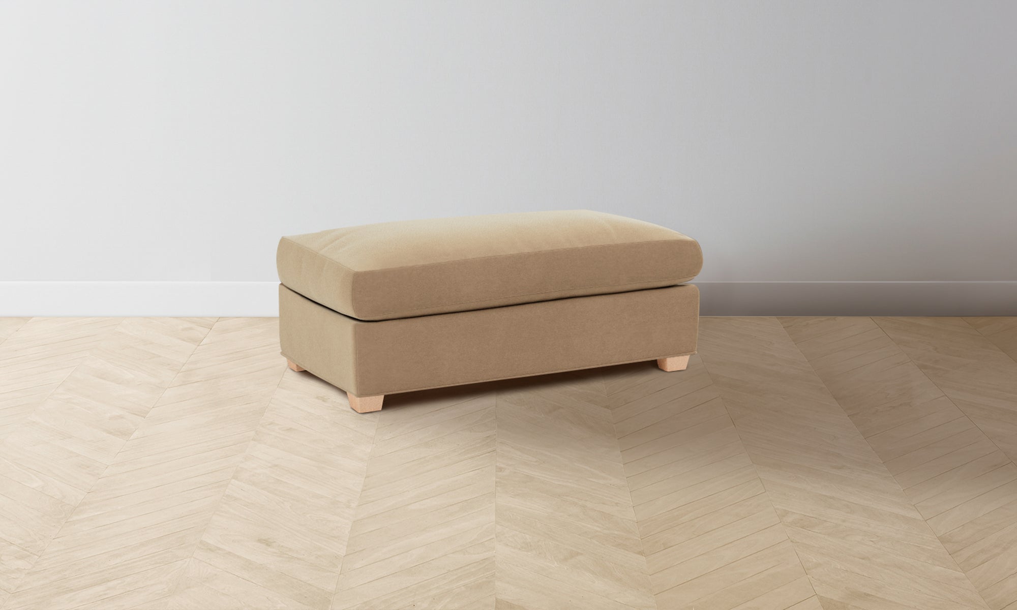 The Sullivan Ottoman - Mohair Almond