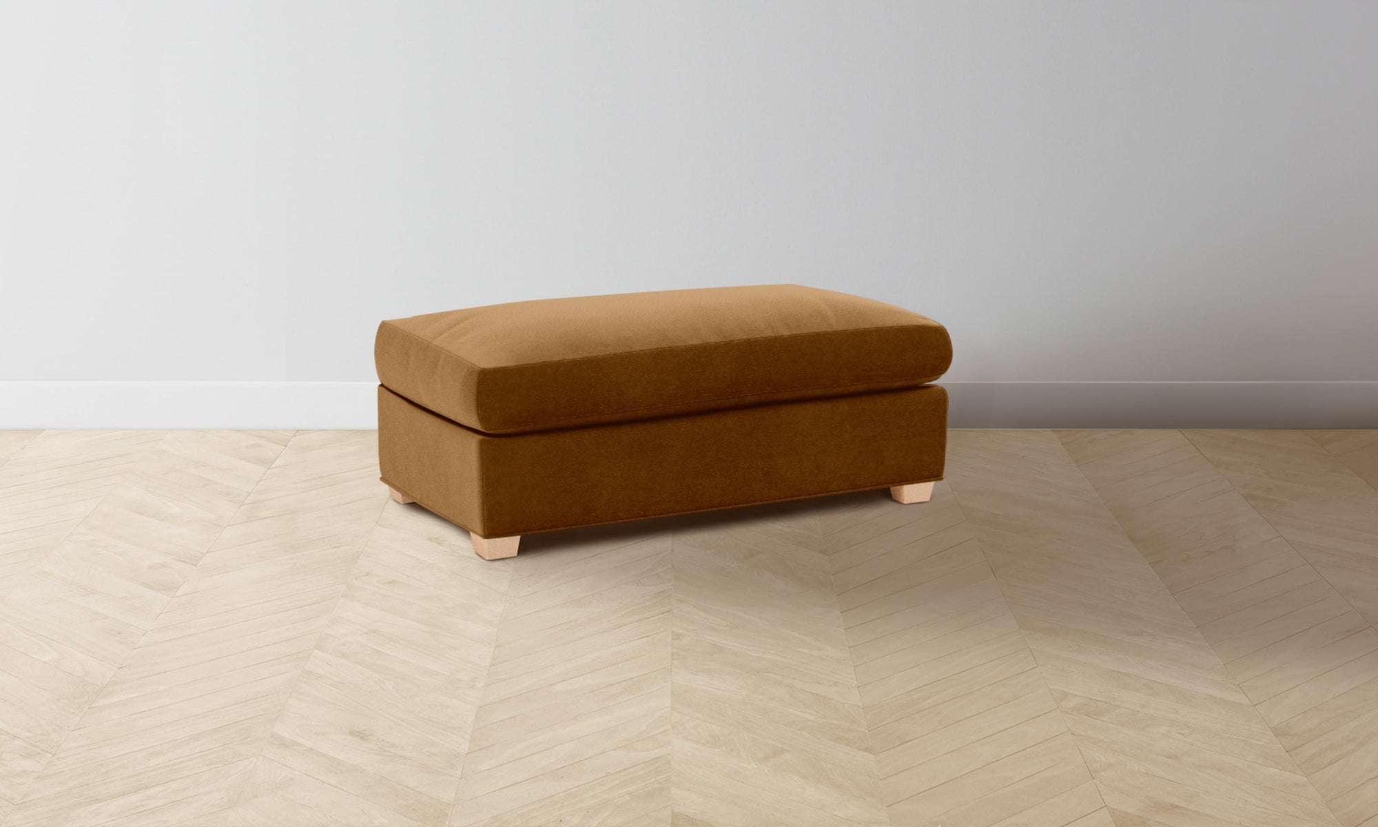 The Sullivan Ottoman - Mohair Brown Sugar