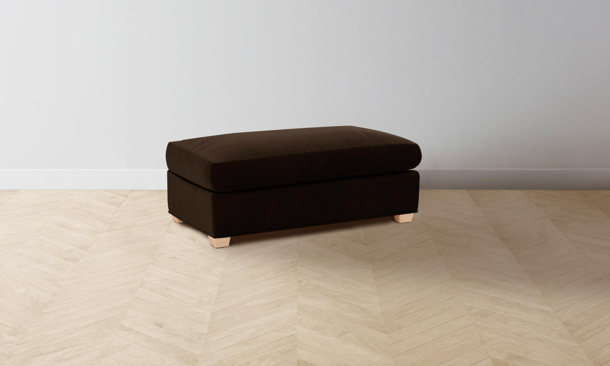 The Sullivan Ottoman - Mohair Chocolate