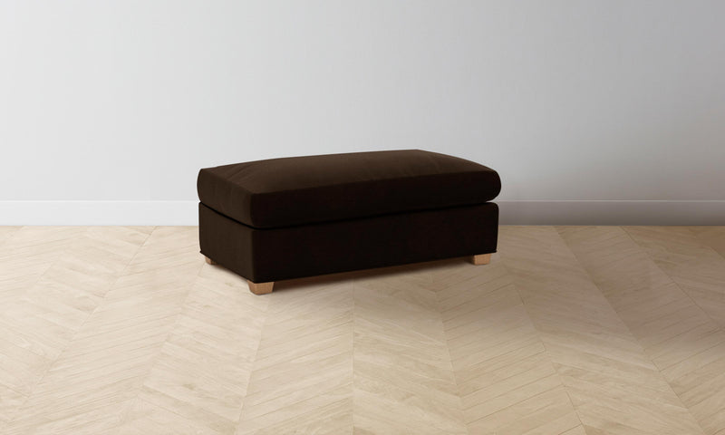 The Sullivan Ottoman - Mohair Chocolate