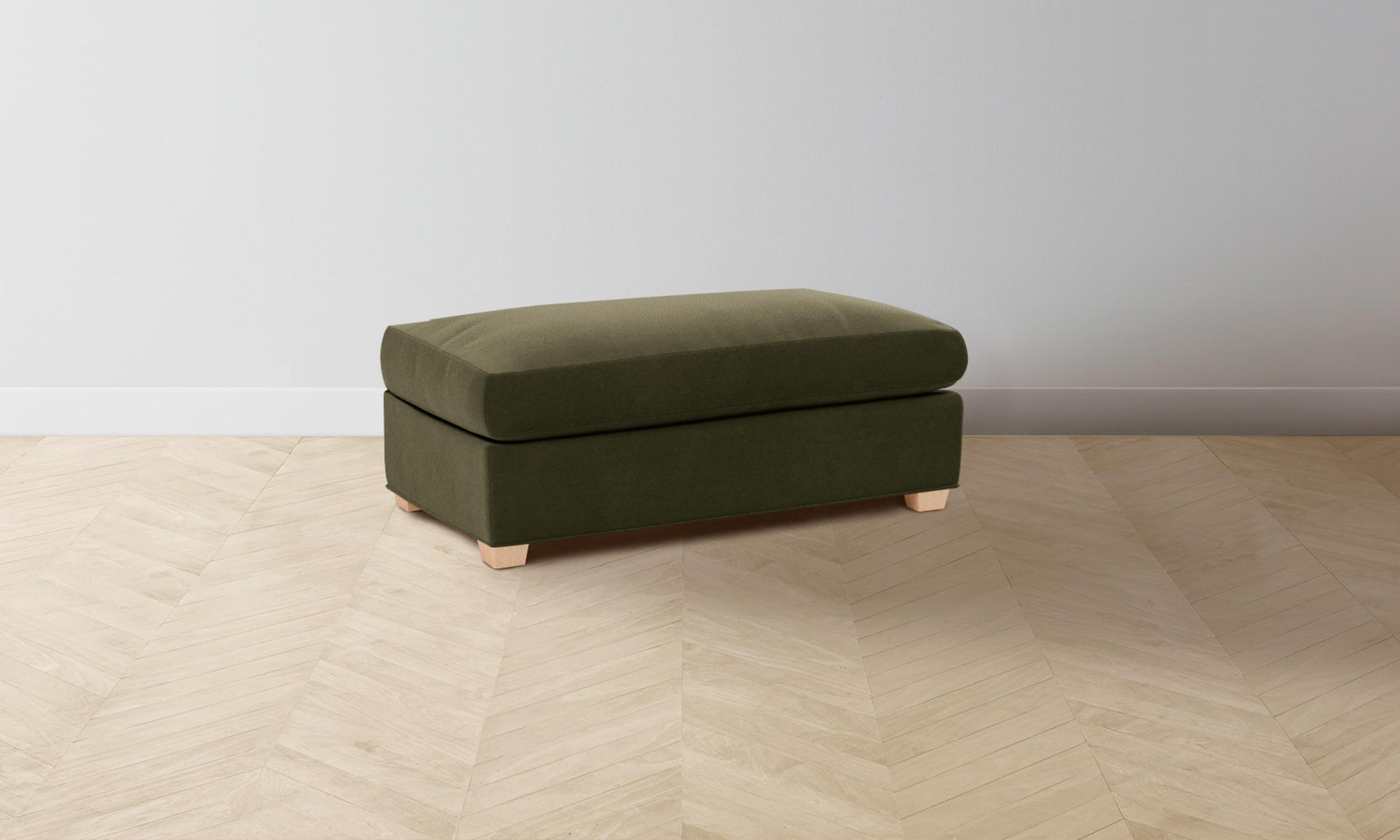 The Sullivan Ottoman - Mohair Moss