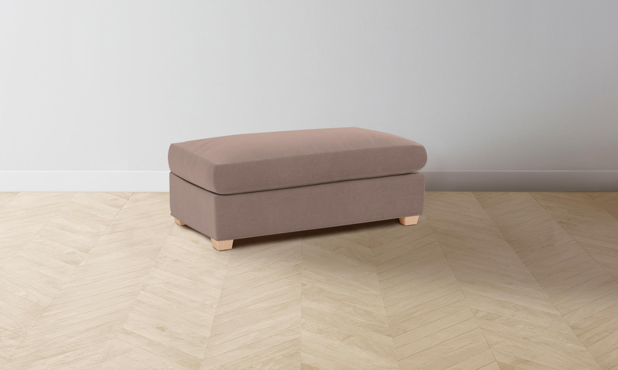 The Sullivan Ottoman - Mohair Peony
