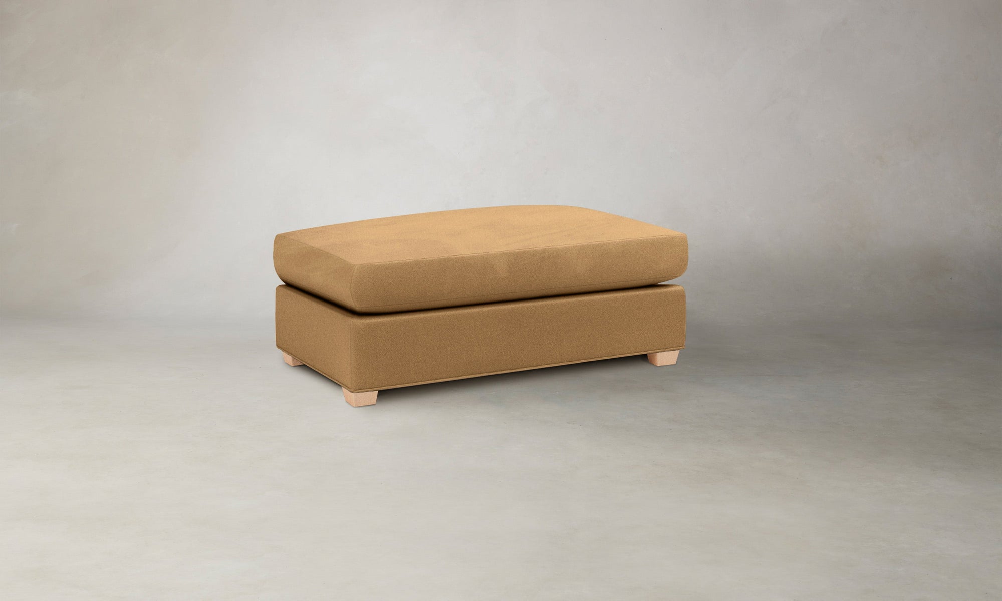 The Sullivan Ottoman - Nubuck Leather Rye
