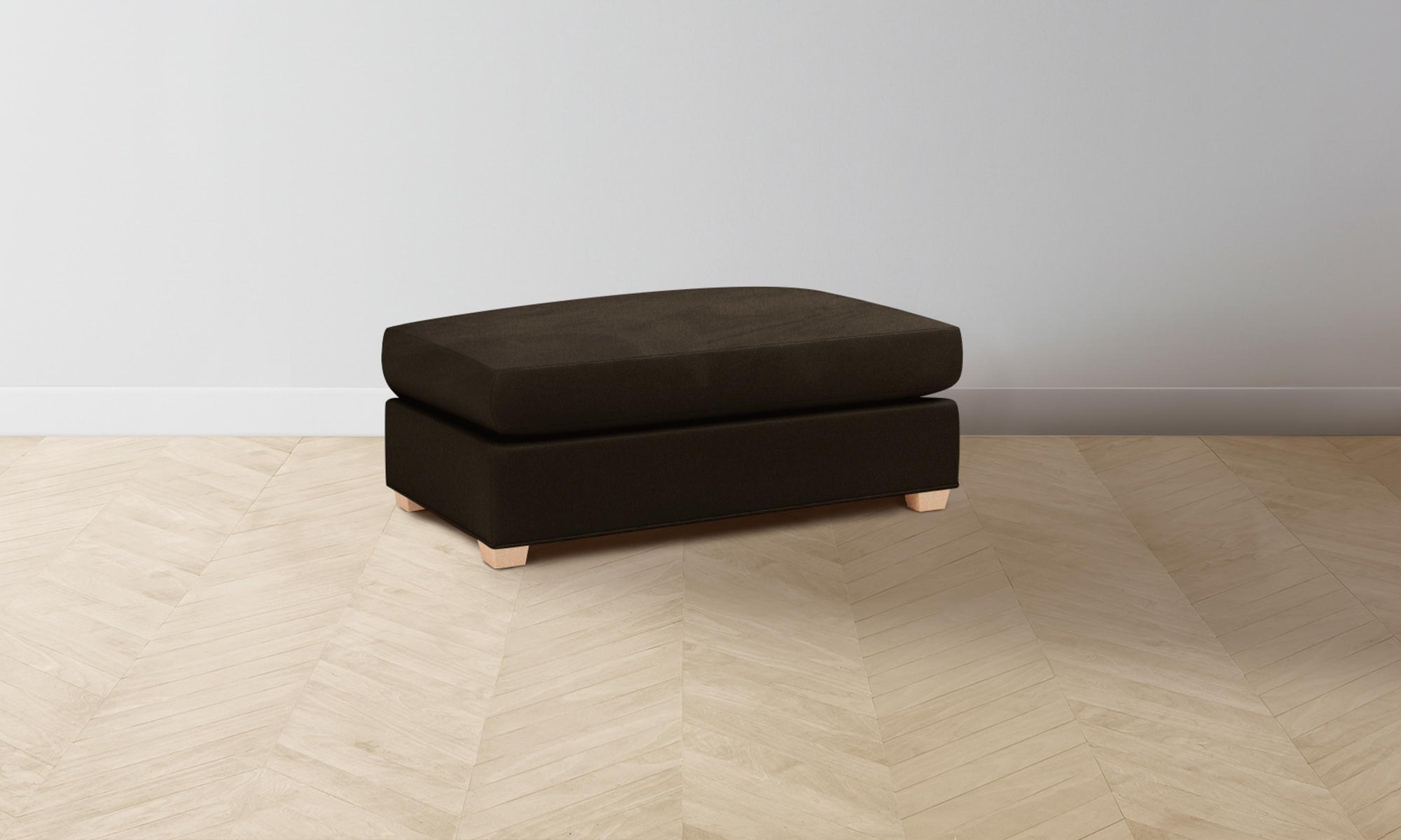 The Sullivan Ottoman - Nubuck Leather Espresso