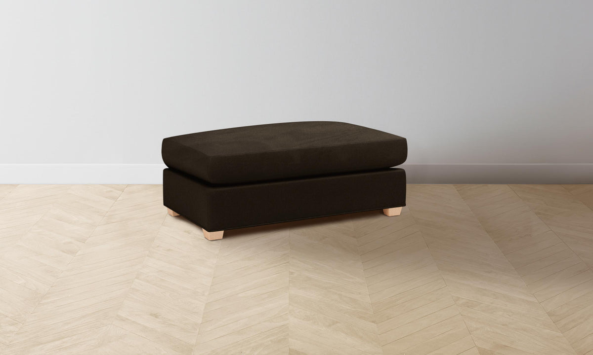 The Sullivan Ottoman - Nubuck Leather Espresso