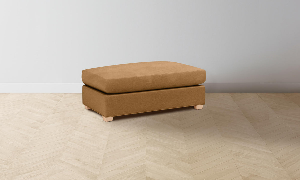 The Sullivan Ottoman - Nubuck Leather Saddle