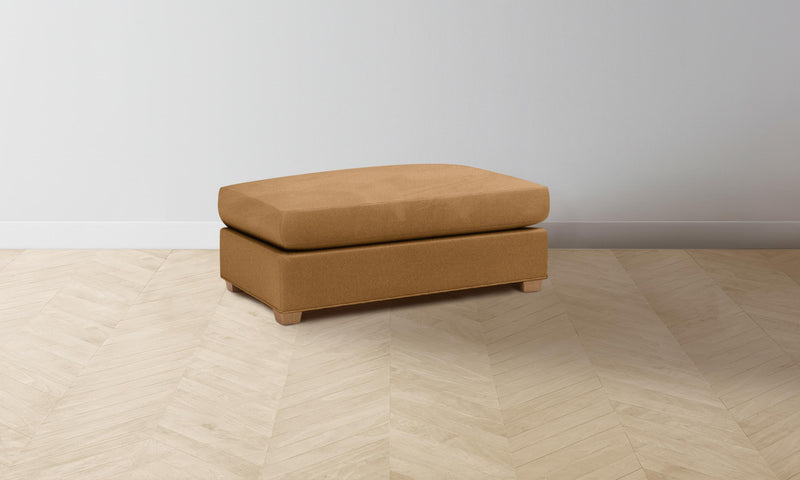 The Sullivan Ottoman - Nubuck Leather Saddle