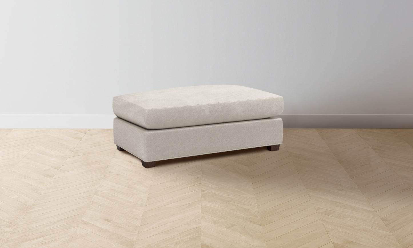 The Sullivan Ottoman - Nubuck Leather Sail