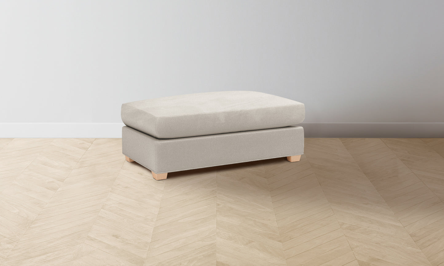 The Sullivan Ottoman - Nubuck Leather Sail