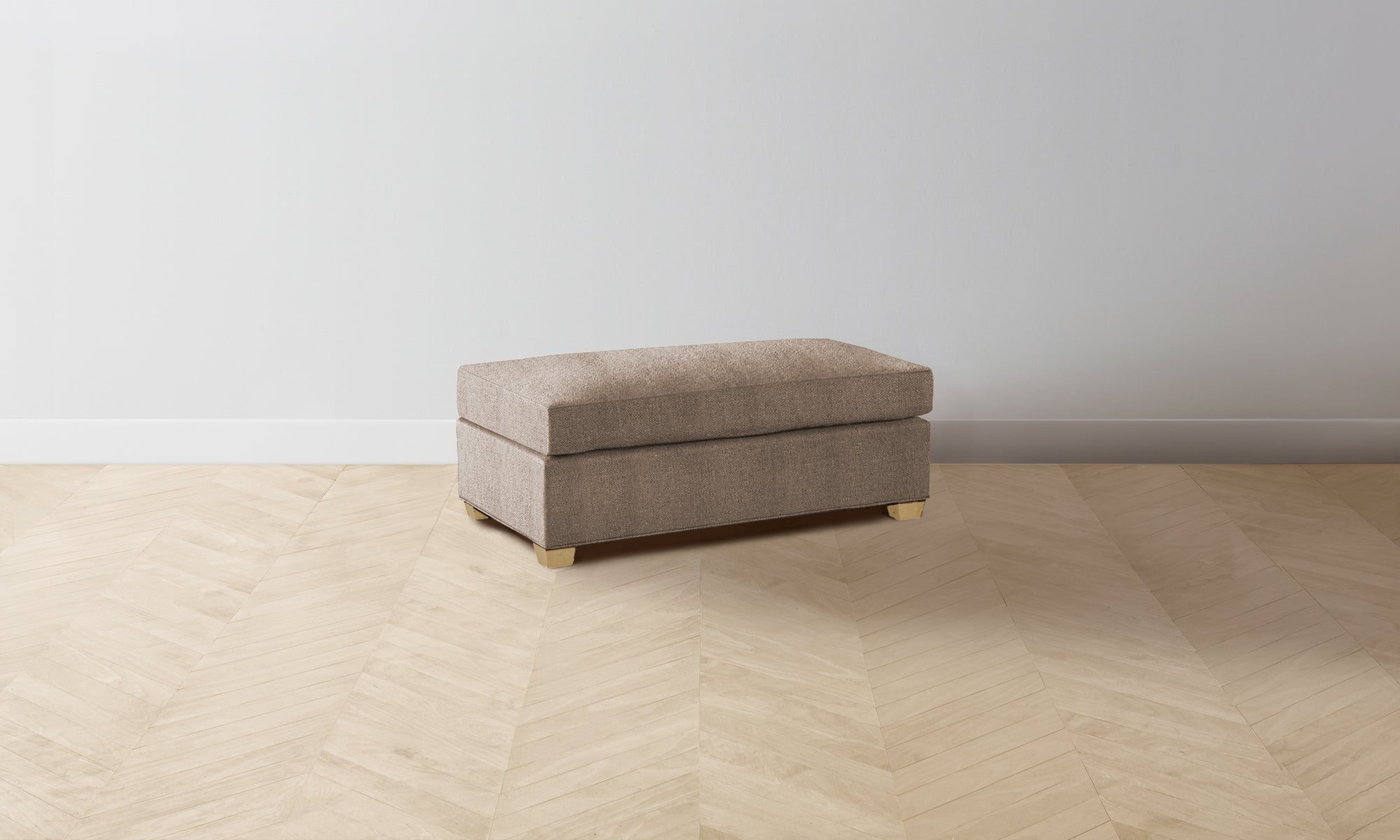 The Sullivan Ottoman - Performance Basketweave Malt