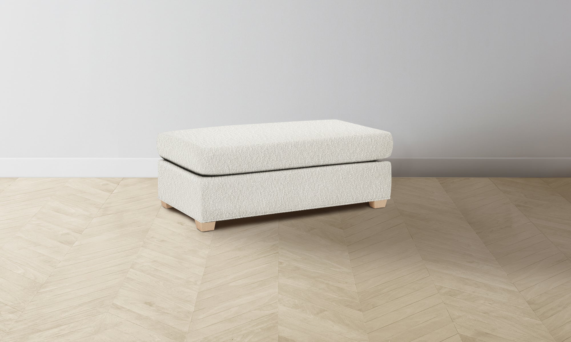 The Sullivan Ottoman - Performance Bouclé Polar