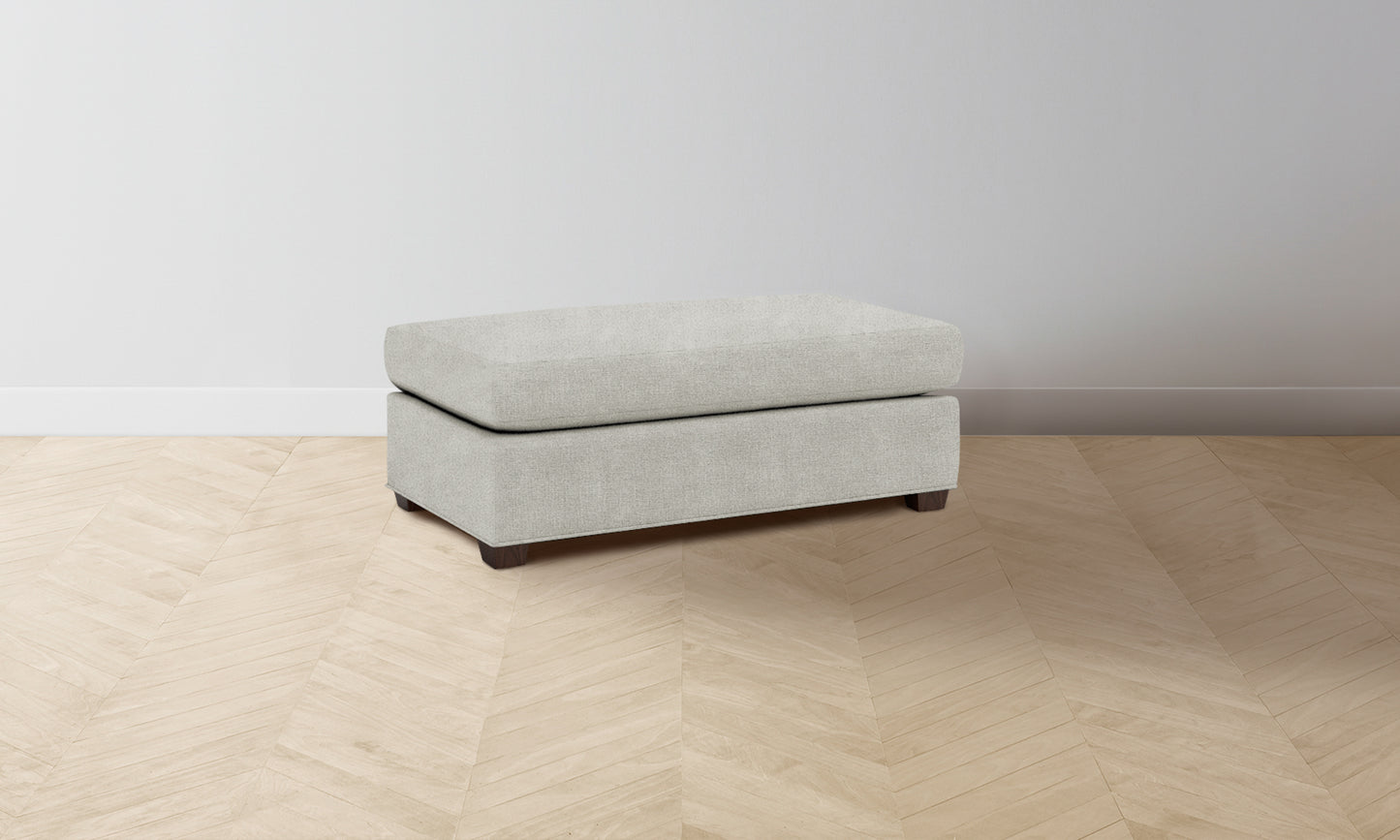 The Sullivan Ottoman - Performance Melange Weave Flint