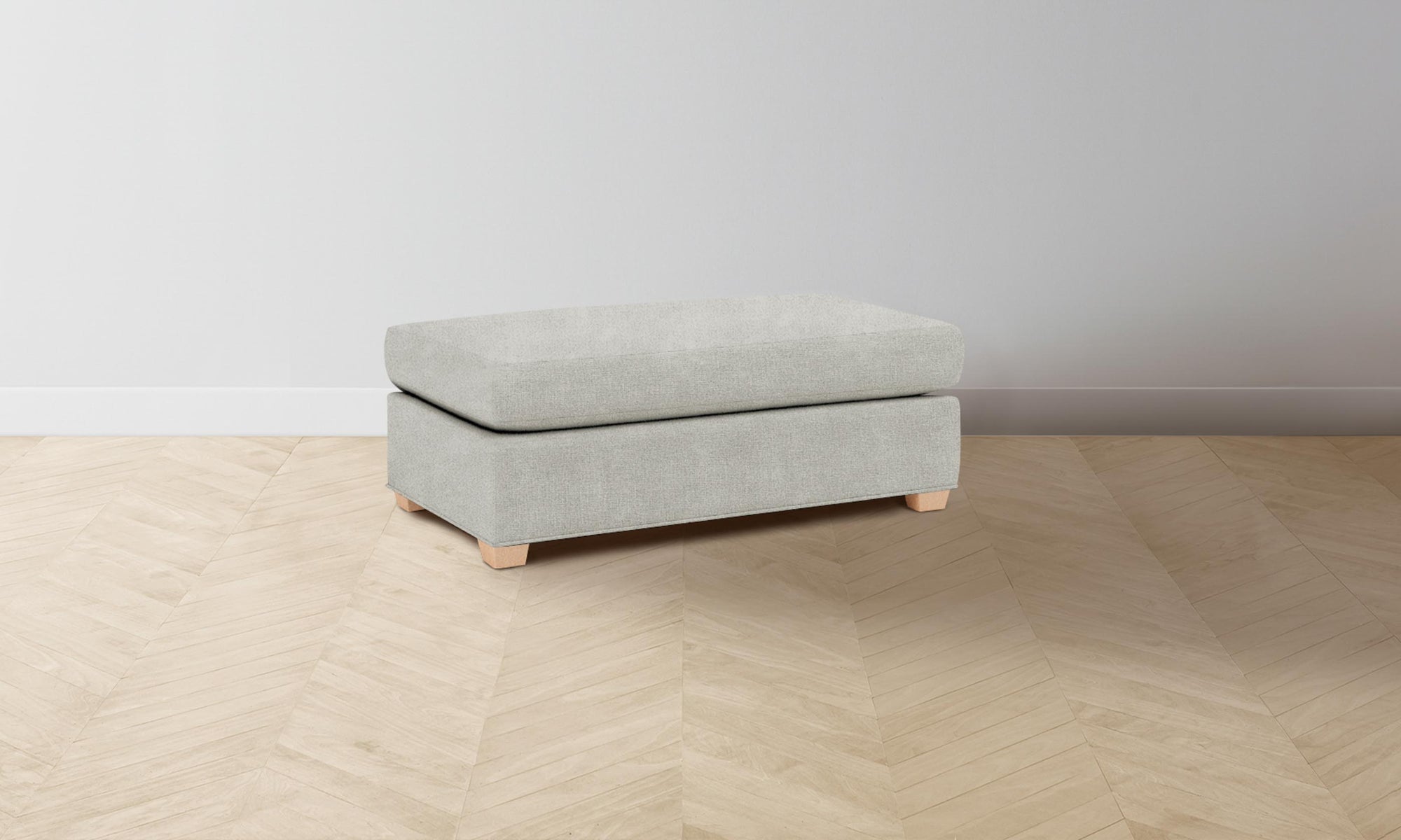 The Sullivan Ottoman - Performance Mélange Weave Flint