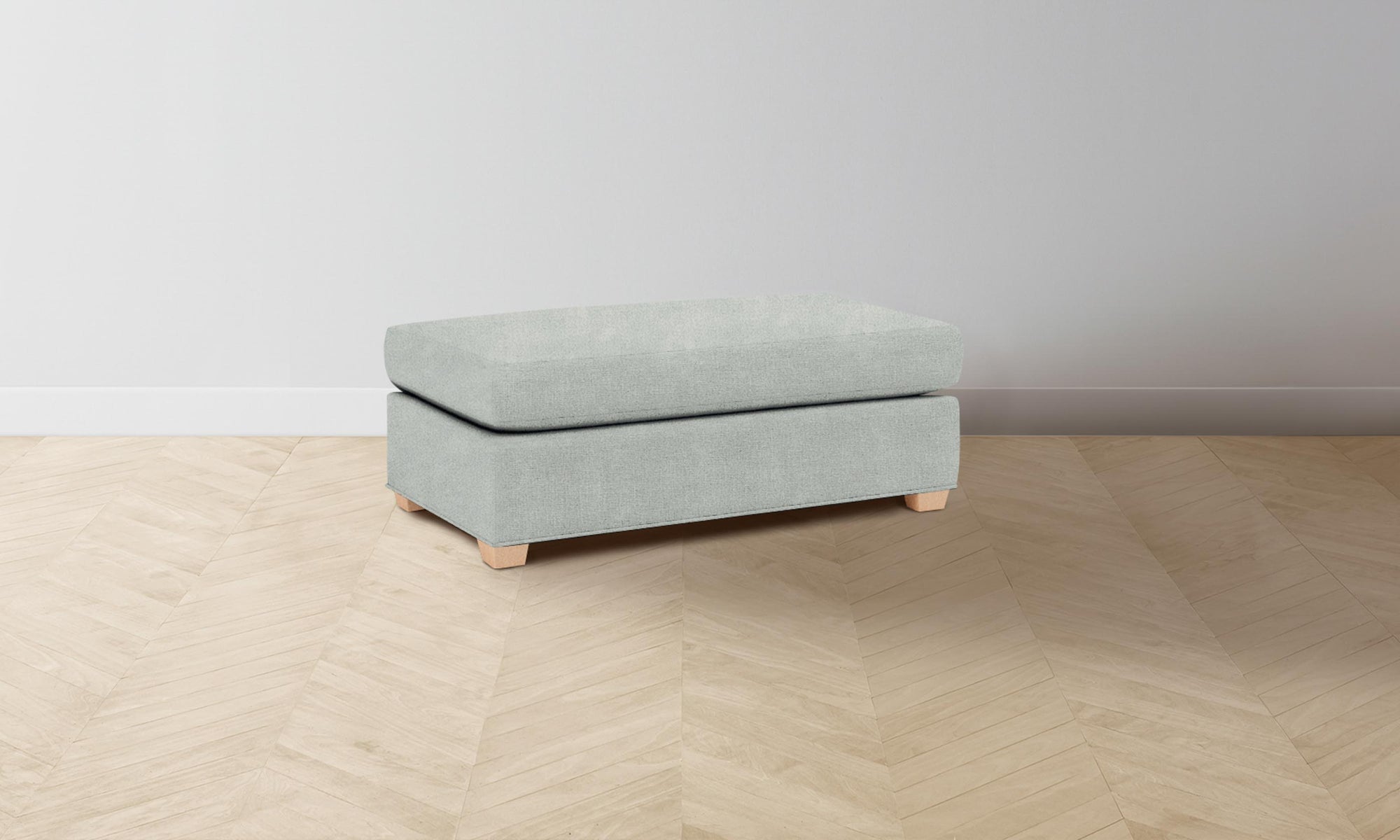 The Sullivan Ottoman - Performance Mélange Weave Seaglass