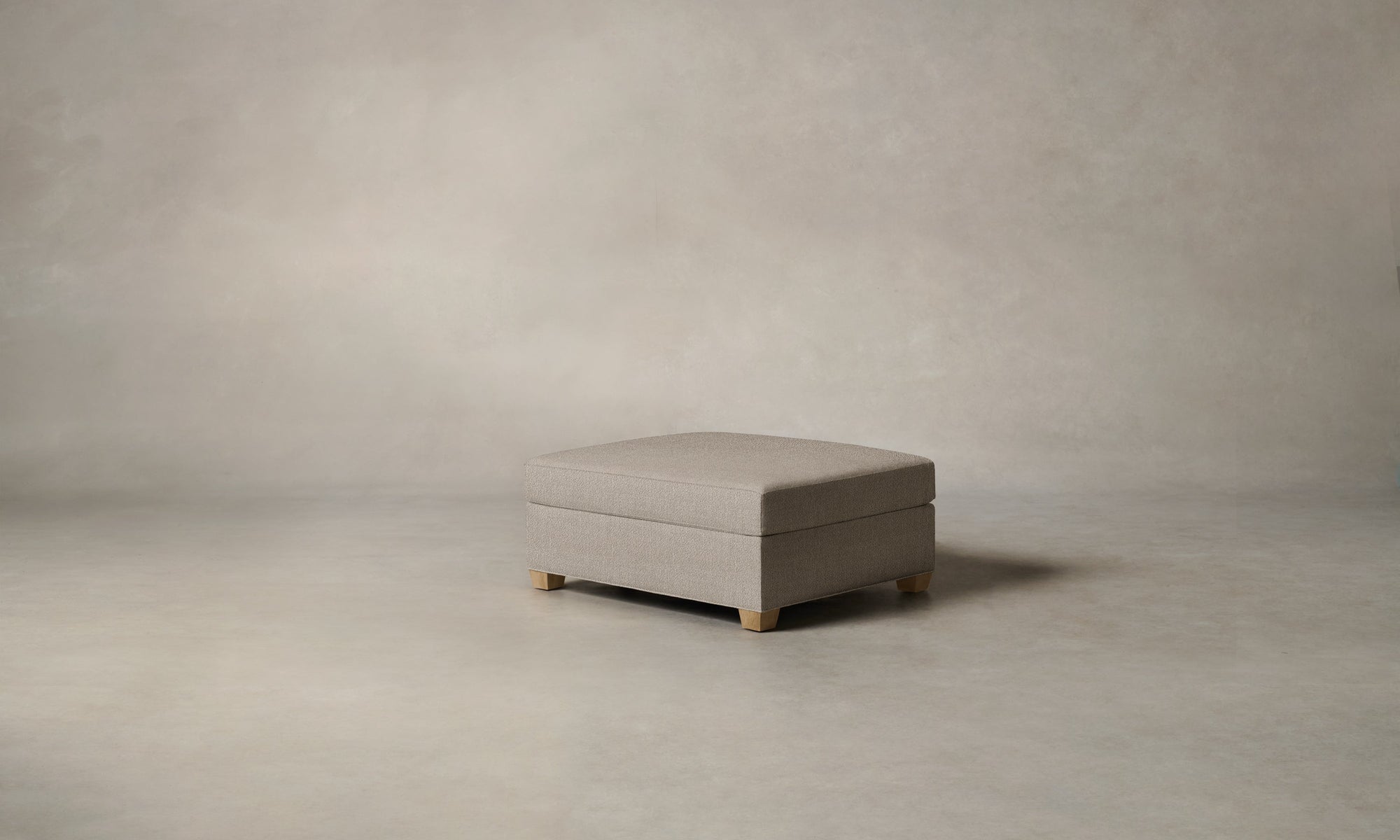 The Sullivan Ottoman - Performance Textural Weave Earthen