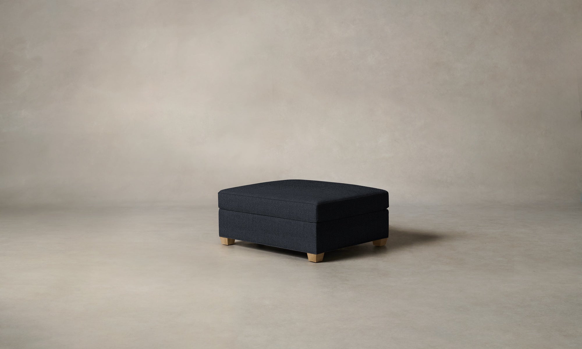 The Sullivan Ottoman - Performance Textural Weave Marina