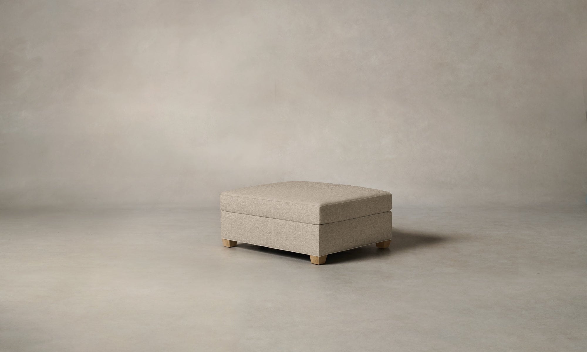 The Sullivan Ottoman - Performance Textural Weave Savanna