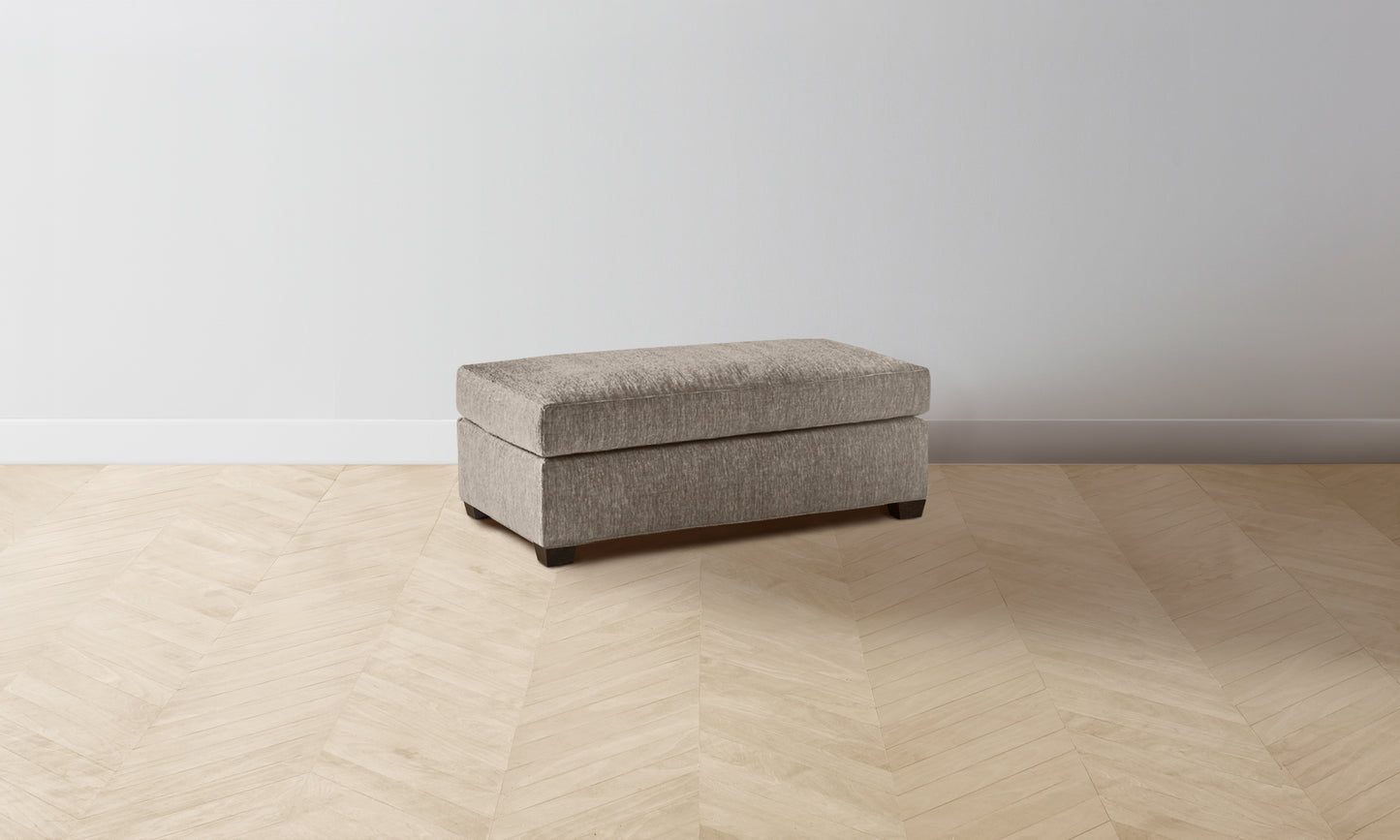 The Sullivan Ottoman - Performance Tweed Oatmeal