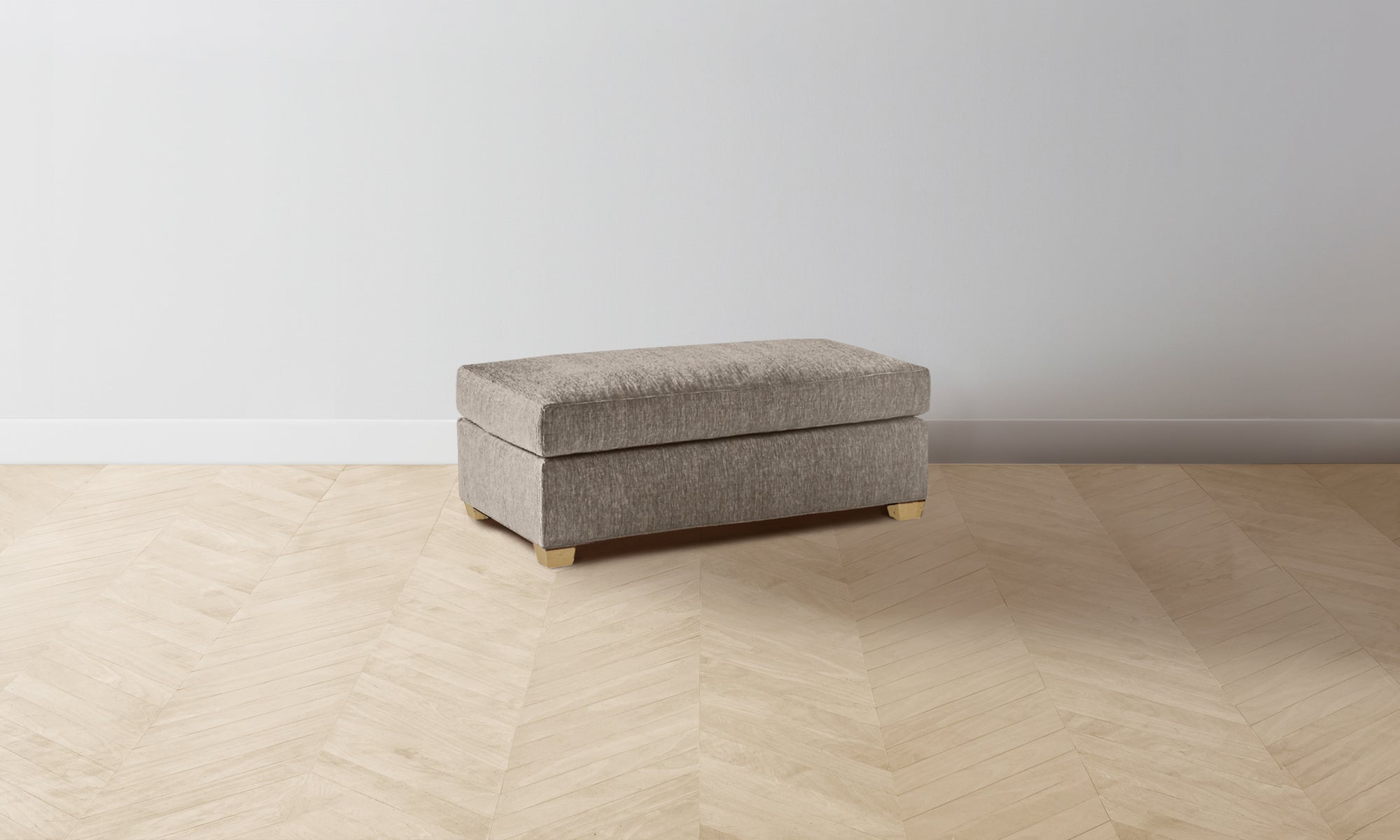 The Sullivan Ottoman - Performance Tweed Oatmeal