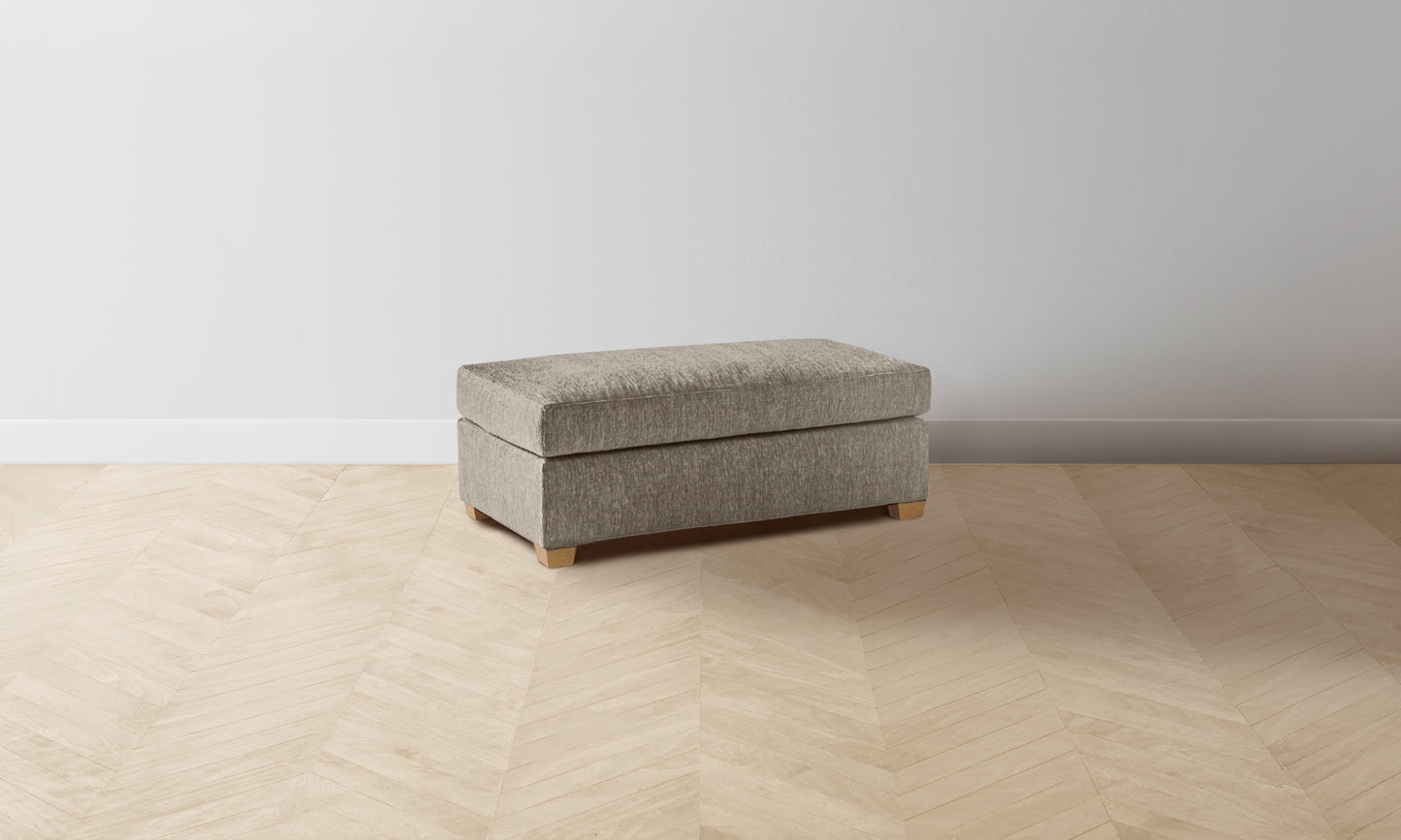 The Sullivan Ottoman - Performance Tweed Oatmeal