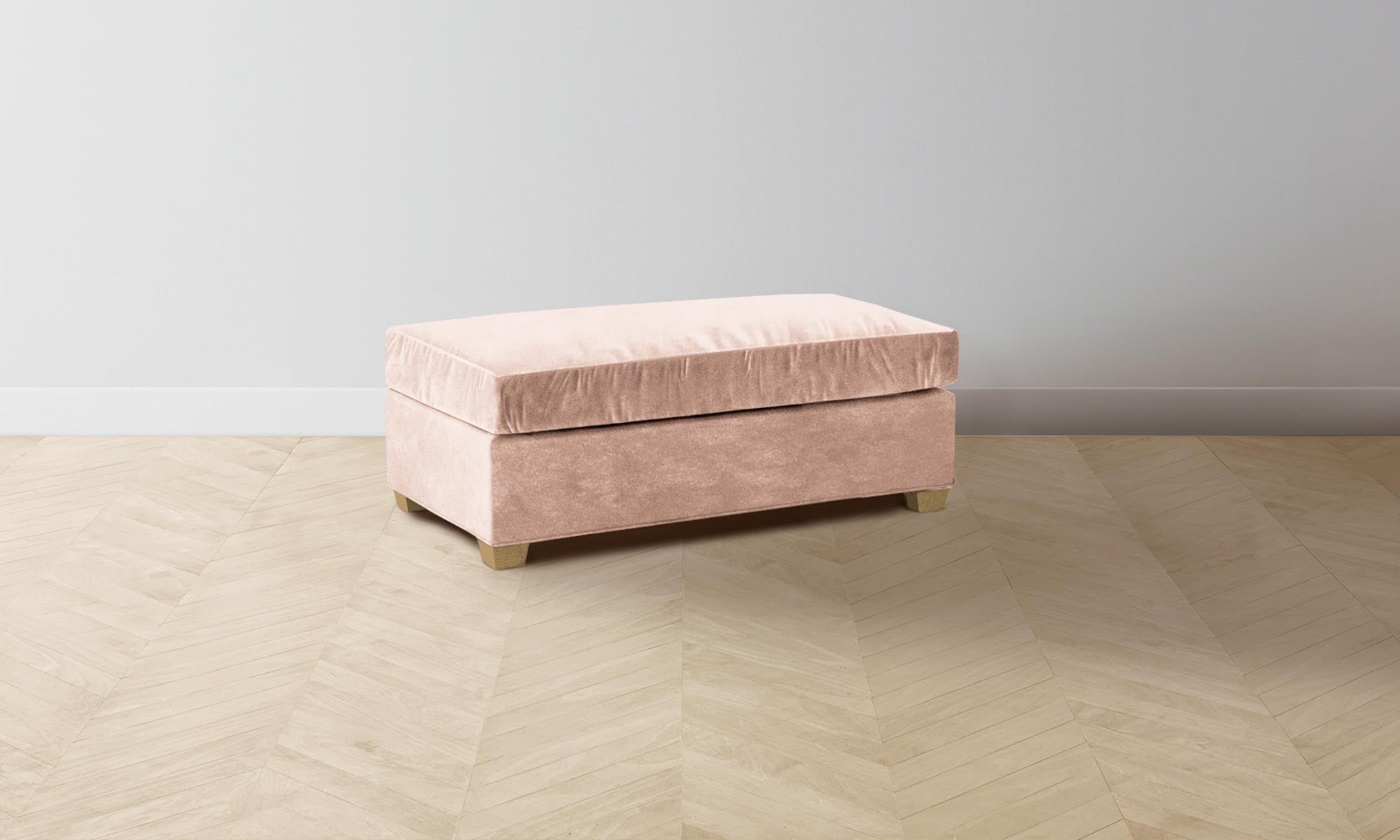 The Sullivan Ottoman - Performance Velvet Blossom