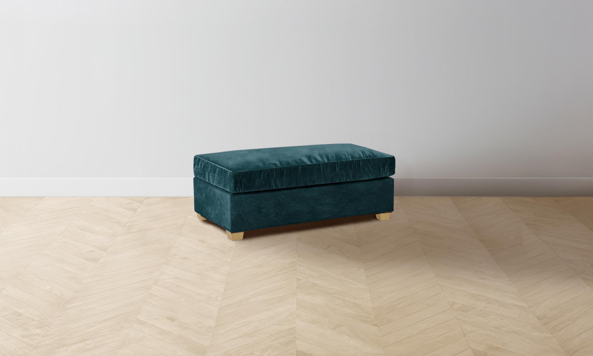 The Sullivan Ottoman - Performance Velvet Lagoon